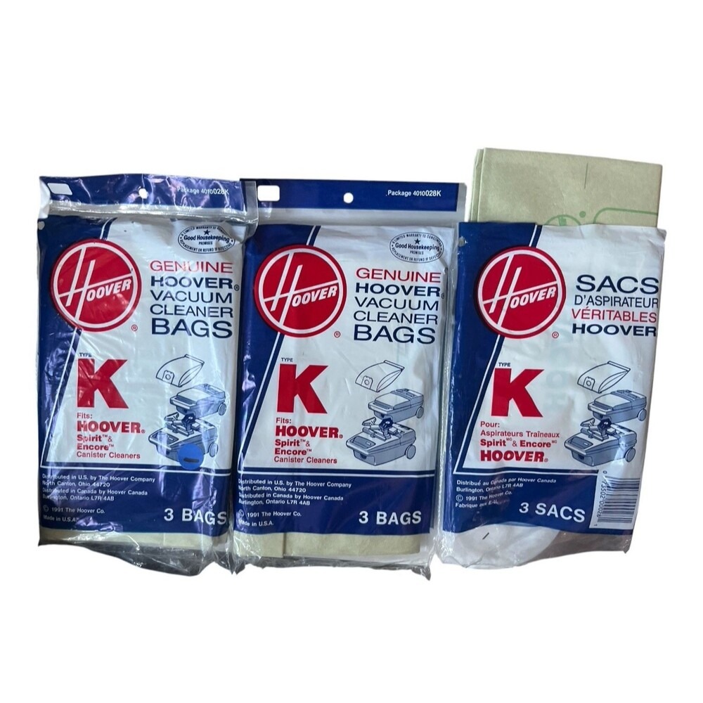 Hoover Genuine Parts Type K 4010028K Vacuum Cleaner Bags 3 Packs of 3
